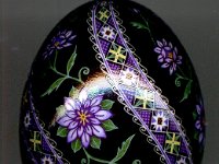 Love In A Mist Pysanky Ukrainian Easter Egg by So Jeo : pysanky pysanka ukrainian easter egg batik art love in a mist blue purple flower sojeo floral ukraine
